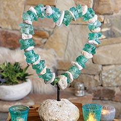 Sea Glass & Stone Heart Image 1