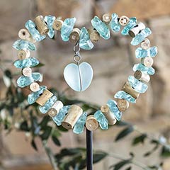 Sea Glass & Heart Garden Stake Image 2