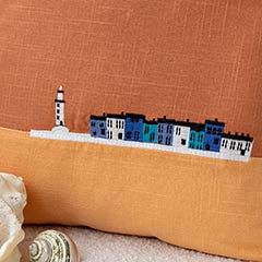 Lighthouse Sunset Pillow Image 2