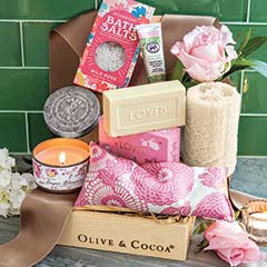 "Loved" Pink Spa Crate Image 1
