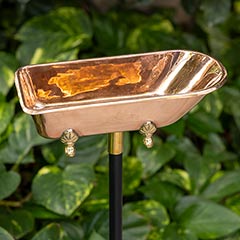 Copper Bird Bath Garden Stake Image 2