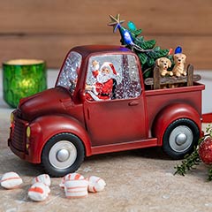 Santa's Truck Snow Globe Image 1