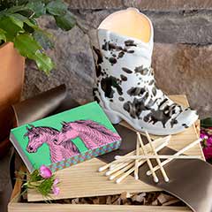 Cowboy Boot Candle & Matches Image 3