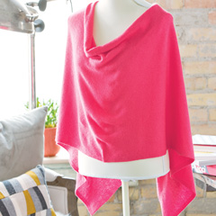 Rose Cashmere Poncho Image 1